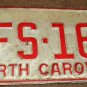1973 North Carolina license plate BFS 167