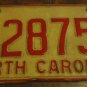 1973 North Carolina license plate B 28752