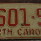 1973 North Carolina passenger truck license plate 9601 SV