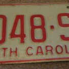 1973 North Carolina passenger truck license plate 8048 SY