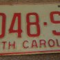 1973 North Carolina passenger truck license plate 8048 SY