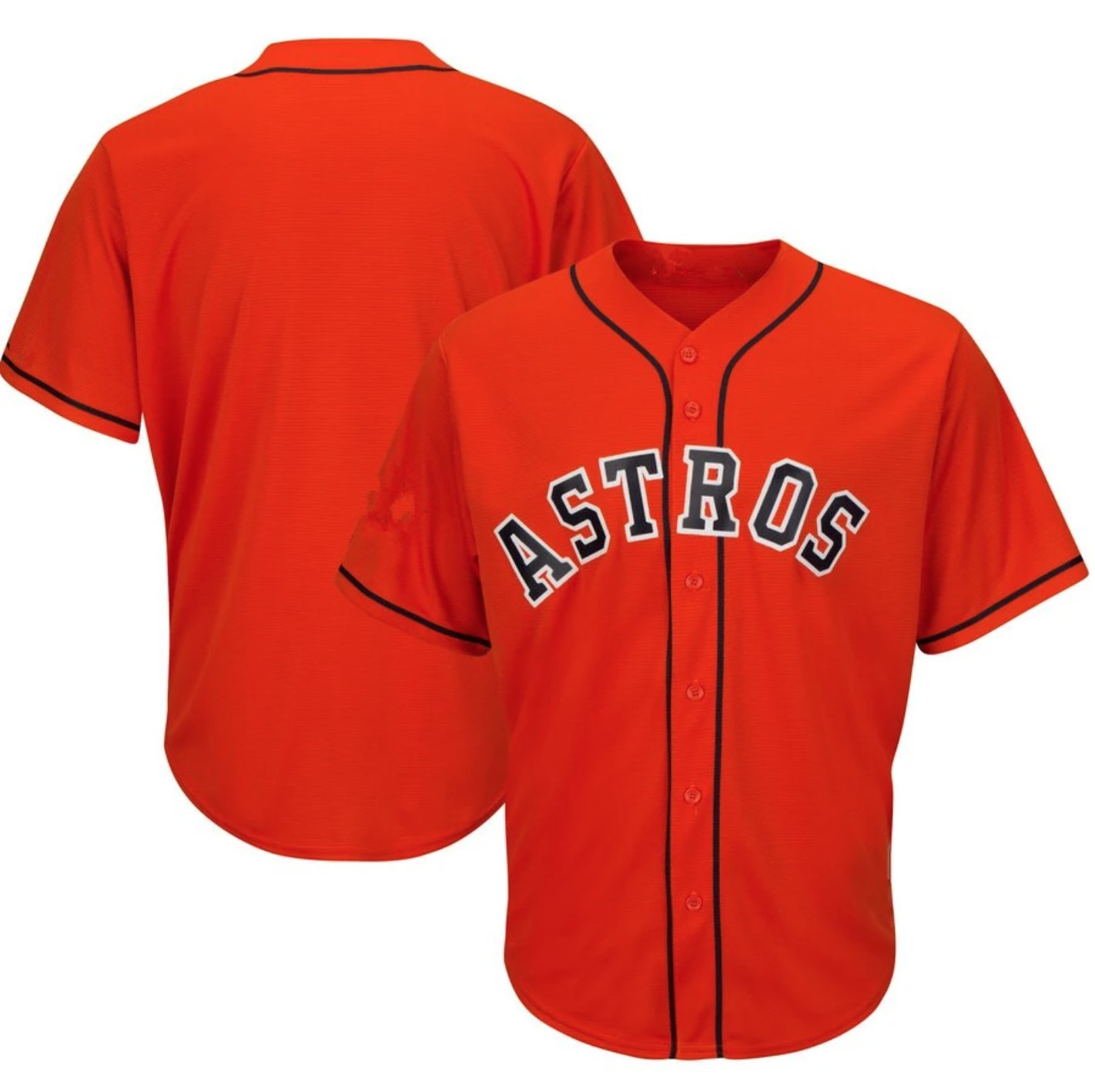 MLB Astros Astros Orange baseball uniform