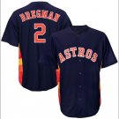 MLB Astros Astros blue # 2 Bredman baseball uniform