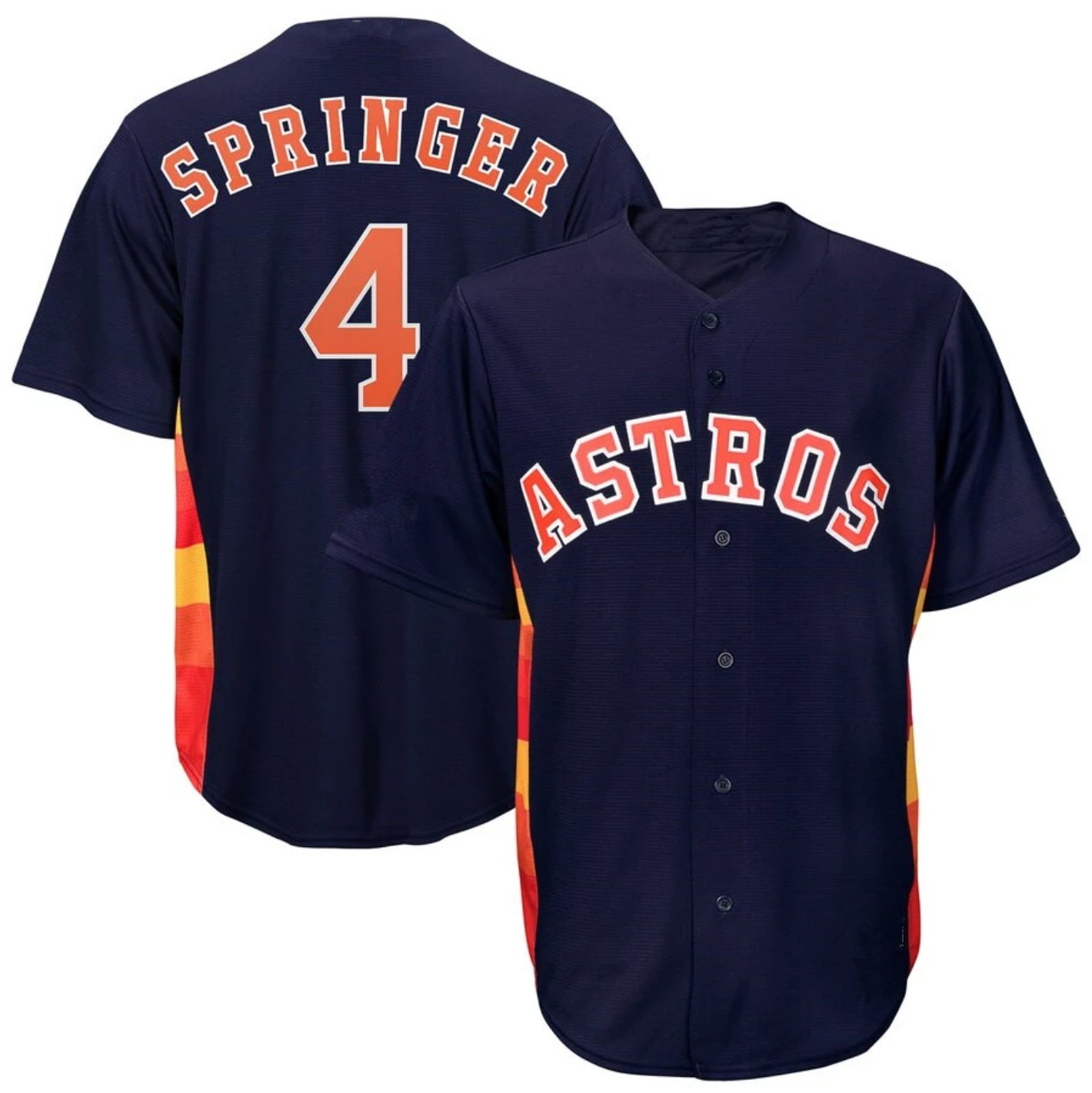 MLB Astros Astros blue # 4 Springer baseball uniform