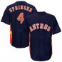 MLB Astros Astros blue # 4 Springer baseball uniform