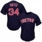MLB Jersey Blue Sox #34 Ortiz Embroidered Baseball Jersey