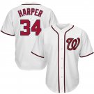 2018 New MLB Jersey Washington Nationals Embroidered Fan Edition Baseball Jersey-White #34 Harper