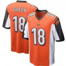 NFL Jerseys Tigers Orange #18 Green Fan Edition Embroidered Rugby