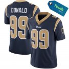 NFL Jerseys Rams Black #99 Donald Embroidered Rugby Jersey