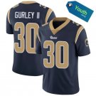 NFL Jerseys Rams Black #30 Gurley II Embroidered Rugby Jersey