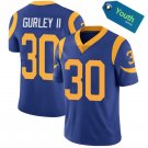 NFL Jerseys Rams Blue #30 Gurley II Embroidered Rugby Jersey