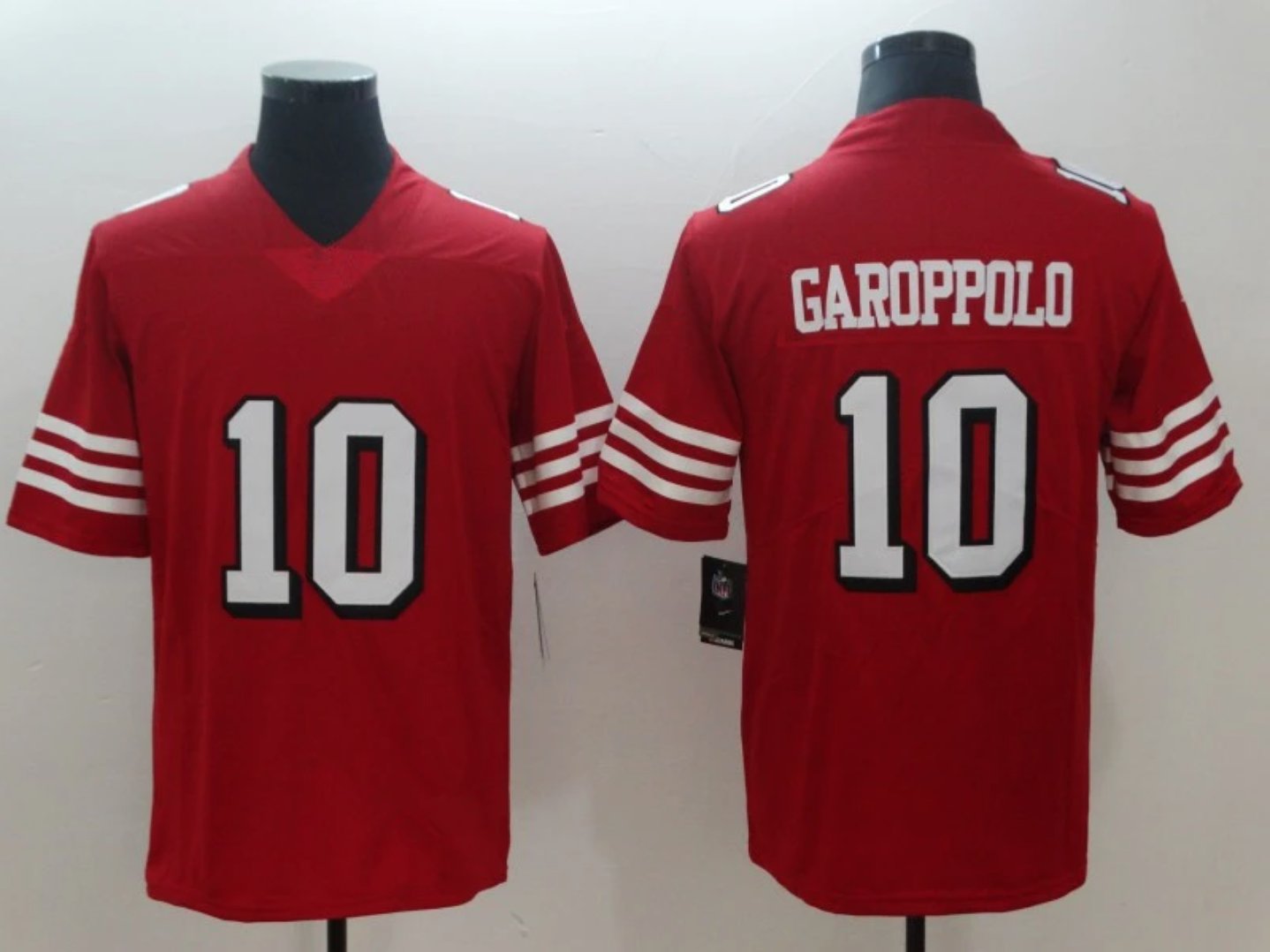 NFL Jerseys San Francisco 49ers Red #10 Garoppolo Rugby Jersey Fan Edition