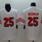 NFL Jerseys San Francisco 49ers White #25 Sherman Rugby Jersey Fan Edition