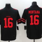 NFL Jerseys San Francisco 49ers Black #16 Montana Rugby Jersey Fan Edition