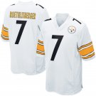 NFL Jersey Pittsburgh Steelers White #7 Roethlisberger Fan Edition Embroidered Rugby