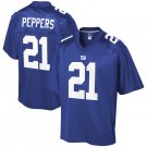 NFL Jersey New York Giants Blue #21 Peppers Rugby Jersey Embroidered Edition