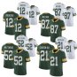 NFL Jersey Green Bay Packers White #12 Rodgers Rugby Jersey Fan Edition Embroidered Logo