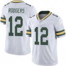 NFL Jersey Green Bay Packers White #12 Rodgers Rugby Jersey Fan Edition Embroidered Logo