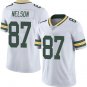 NFL Jersey Green Bay Packers White #87 Nelson Rugby Jersey Fan Edition Embroidered Logo