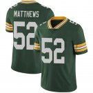 NFL Jersey Green Bay Packers Green #52 Matthews Rugby Jersey Fan Edition Embroidered Logo