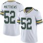 NFL Jersey Green Bay Packers White # 52 Matthews Rugby Jersey Fan Edition Embroidered Logo