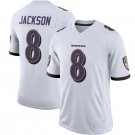 NFL Jerseys Ravens White #8 Jackson Rugby Jersey