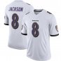 NFL Jerseys Ravens White #8 Jackson Rugby Jersey