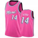 2020 NBA Jersey Heat Pink #14 Herro City Edition Embroidered Basketball Jersey