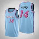 2020 NBA Jersey Heat Blue #14 Herro City Edition Embroidered Basketball Jersey