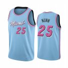 2020 NBA Jersey Heat Blue #25 Nunn City Edition Embroidered Basketball Jersey