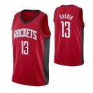 NBA season rocket Red Black #13 Harden James Harden vintage embroidered jersey