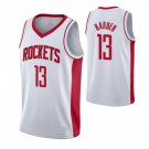 NBA season rocket White #13 Harden James Harden vintage embroidered jersey