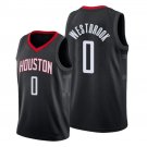 NBA jersey Rockets Black #0 Westbrook basketball clothing new fabric embroidery