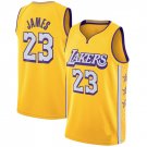 2020 New Yellow #23 James Laker LeBron James City Edition Embroidered Jersey