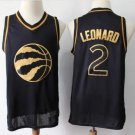 2019 New NBA Lakers #2 LEONARD Black Gold Collection Limited Edition Embroidered Jersey