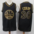 2019 New NBA Lakers #30 CURRY Black Gold Collection Limited Edition Embroidered Jersey