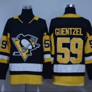 NHL Jersey Penguin Embroidered Hockey Jersey Black Yellow #59 Guentzel