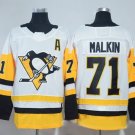 NHL Jersey Penguin Embroidered Hockey Jersey White Yellow #71 Malkin
