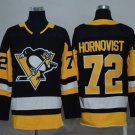 NHL Jersey Penguin Embroidered Hockey Jersey Black Yellow #72 Hornovist