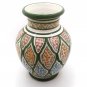 Vintage Morrocan Green Safi Handmade Decorative Vase Artisan Bohemian Decor
