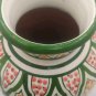 Vintage Morrocan Green Safi Handmade Decorative Vase Artisan Bohemian Decor
