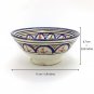 Moroccan Ceramic Bowl Serving Salad Pasta Soup Fruit Rice Dish Hanging Small