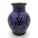 Vintage Morrocan Green Safi Handmade Decorative Vase Artisan Bohemian Decor