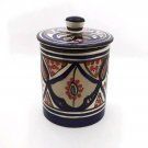 Moroccan Ceramic Cookie Jar Kitchen Container Hand-Painted Multi Utility Kitchen Storage