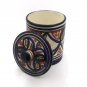 Moroccan Ceramic Cookie Jar Kitchen Container Hand-Painted Multi Utility Kitchen Storage