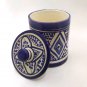 Moroccan Ceramic Cookie Jar Kitchen Container Hand-Painted Multi Utility Kitchen Storage