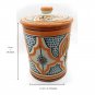 Moroccan Ceramic Cookie Jar Kitchen Container Hand-Painted Multi Utility Kitchen Storage