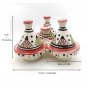 Three Head Serving Tagine Handmade Ceramic Moroccan Tajine Dish Exquisite