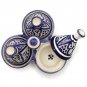 Three Head Serving Tagine Handmade Ceramic Moroccan Tajine Dish Exquisite