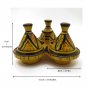 Three Head Serving Tagine Handmade Ceramic Moroccan Tajine Dish Exquisite